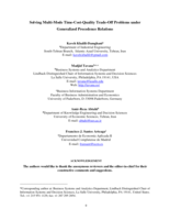 Solving Multi-Mode Time-Cost-Quality Trade-Off Problems under Generalized Precedence Relations