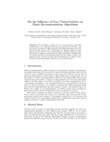 On the Influence of User Characteristics on Music Recommendation Algorithms