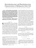Electroluminescence and photoluminescence characterization of multijunction solar cells