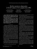 On the reaction to deprecation of 25,357 clients of 4+1 popular Java APIs