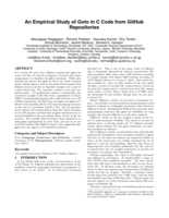 An empirical study of goto in C code from github repositories