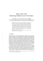 Show, Don't Tell: Retrieving Cultural Assets Via Gestures