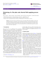 Monitoring of a flat plate solar thermal field supplying process heat