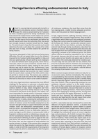 The legal barriers affecting undocumented women in Italy