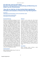 Ich sehe was, was du nicht siehst: Eine Eye-Tracking Studie zur Betrachtung und Bewertung von Bildern aus der Schweinemast (I spy with my little eye: an eye-tracking study regarding the perception and evaluation of pictures from pig fattening barns)