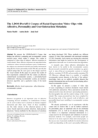 The LDOS-PerAff-1 corpus of facial-expression video clips with affective, personality and user-interaction metadata