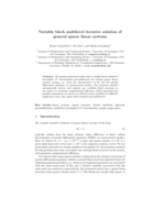 Variable Block Multilevel Iterative Solution of General Sparse Linear Systems