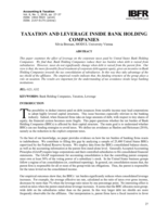 Taxation and Leverage Inside Bank Holding Companies