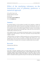 Effect of the machining tolerances on the transmission error of planetary gearboxes: A numerical approach