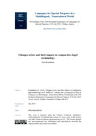 Changes in law and their impact on comparative legal terminology