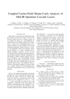 Coupled carrier-field Monte-Carlo analysis of mid-IR quantum cascade lasers