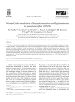 Monte Carlo simulation of impact ionization and light emission in pseudomorphic HEMTs