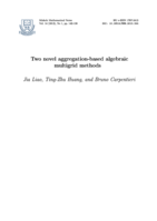 Two novel aggregation-based algebraic multigrid methods