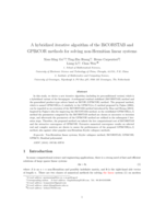 A hybridized iterative algorithm of the BiCORSTAB and GPBiCOR methods for solving non-Hermitian linear systems