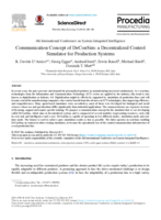 Communication Concept of DeConSim: A Decentralized Control Simulator for Production Systems