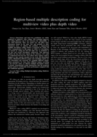 Region-based multiple description coding for multiview video plus depth video