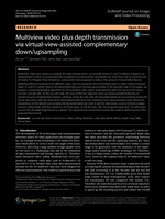 Multiview video plus depth transmission via virtual-view-assisted complementary down/upsampling