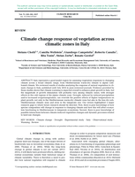 Review: Climate change response of vegetation across climatic gradients in Italy