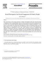 Social Participation and Social Engagement of Elderly People