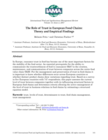 The role of trust in European food chains: Theory and empirical findings