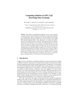 Computing Solutions in OWL 2 QL Knowledge Base Exchange