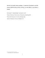 Interactive and socially inclusive pedagogy: A comparison of practitioner- and child-oriented cognitive/learning activities involving four-year-old children in preschools in England