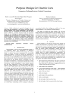 Purpose Design for Electric Cars: Parameters Defining Exterior Vehicle Proportions