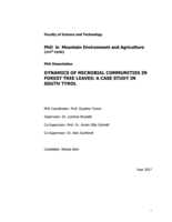 Dynamics of Microbial Communities in Forest Tree Leaves: a Case Study in South Tyrol