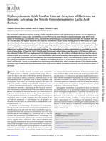 Hydroxycinnamic Acids Used as External Acceptors of Electrons: an Energetic Advantage for Strictly Heterofermentative Lactic Acid Bacteria