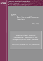 How cultural and contextual variables affect the disclosure and transparency of pro-forma indicators