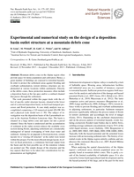 Experimental and numerical study on the design of a deposition basin outlet structure at a mountain debris cone