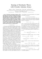 Sensing of stochastic waves with circular antenna arrays