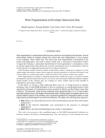 Work fragmentation in developer interaction data