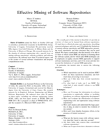 Effective mining of software repositories