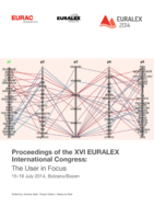 Proceedings of the XVI EURALEX: the User in Focus ; 15-19 July 2014, Bolzano/Bozen