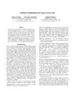 Minimal undefinedness for fuzzy answer sets