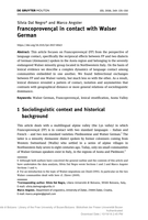 Francoprovençal in contact with Walser German