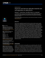 American and German attitudes towards cow-calf separation on dairy farms