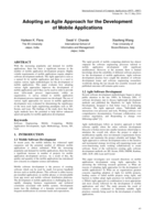 Adopting an agile approach for the development of mobile applications