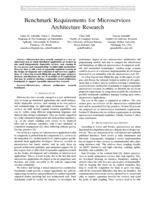 Benchmark requirements for microservices architecture research
