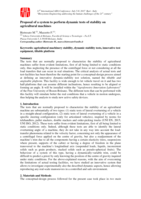 Proposal of a system to perform dynamic tests of stability on agricultural machines