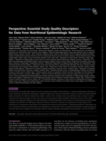 Perspective: Essential study quality descriptors for data from nutritional epidemiologic research
