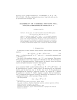 Multiplicity of symmetric solutions for a nonlinear eigenvalue problem in ℝn
