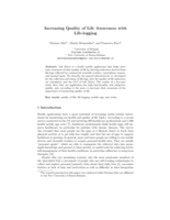 Increasing quality of life awareness with life-logging