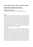 Planetary Speed Reducers: Efficiency, Backlash, Stiffness