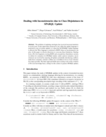 Dealing with Inconsistencies due to Class Disjointness in SPARQL Update