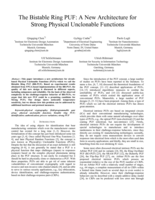 The bistable ring PUF: A new architecture for strong physical unclonable functions