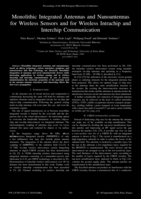 Monolithic integrated antennas and nanoantennas for wireless sensors and for wireless intrachip and interchip communication