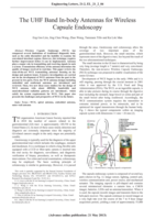 The UHF band in-body antennas for wireless capsule endoscopy
