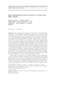 Inter-organizational Success Factors: A Cause and Eﬀect Model